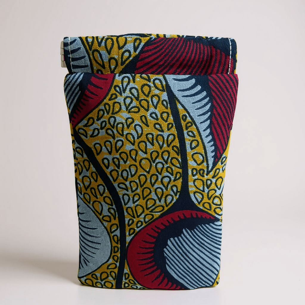 Étui à lunettes Wax forme verticale – Collection Automne-Hiver signé J&S Ethnik